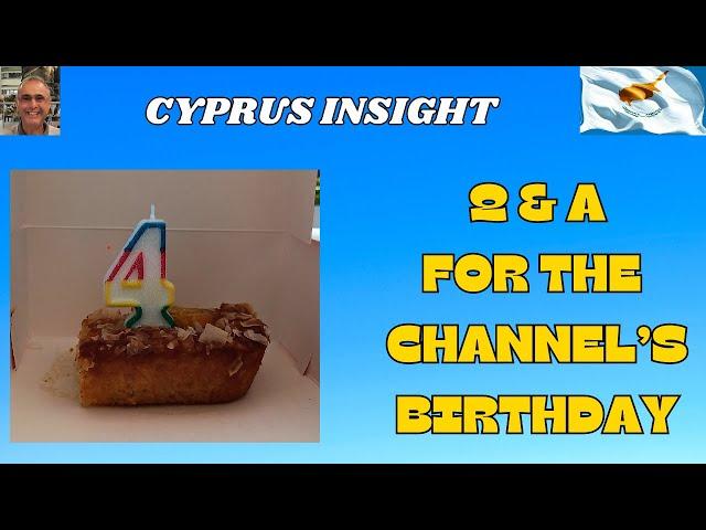 Cyprus Insight's 4th Birthday - Q & A Session on Living in Cyprus.