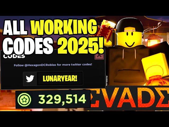 *NEW* ALL WORKING CODES FOR EVADE IN 2025! ROBLOX EVADE CODES