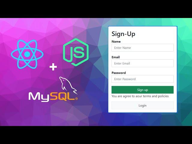 Create a Registration Form With React.js, Expresss.js/Node.js & MySQL