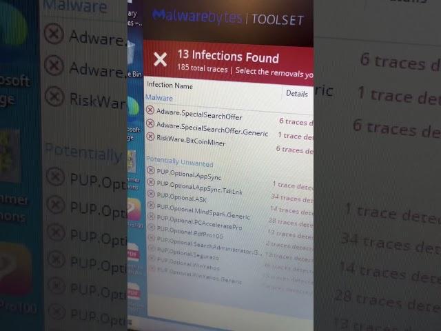 Virus removal #malwarebytes #toolset #laptoprepair