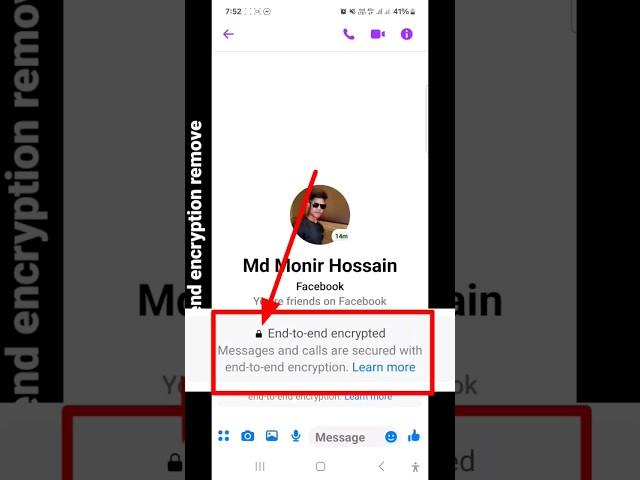 End to end encrypted in messenger #endtoendencrypted