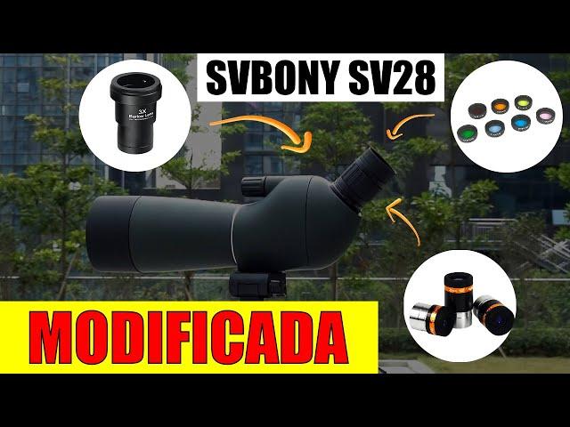 How To Modify Spotting Scope SV28 - Attach 1.25" Eyepiece on SVBONY SV28