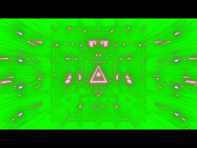 4K Green Screen Free - AMAZING TRIANGLE TUNNEL