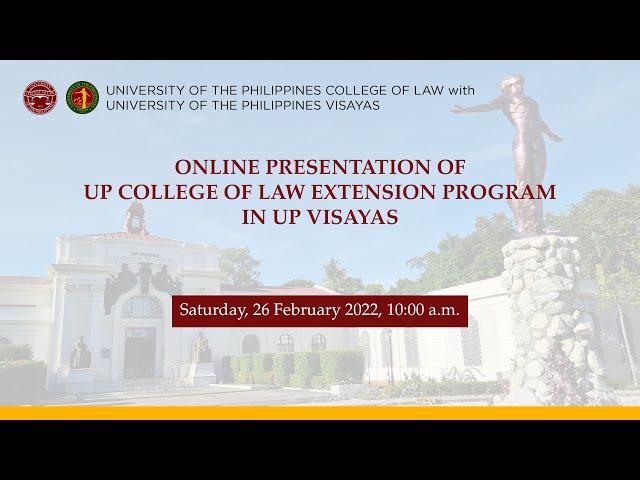 UP Law extension program in UP Visayas