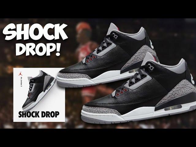 FINALLY SHOCK DROPPING!? Jordan 3 Black Cement What You NEED To Know!