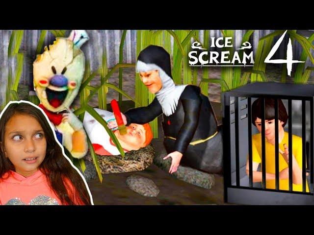 ЧЕТВЁРТАЯ ЧАСТЬ МОРОЖЕНЩИКА ICE SCREAM 4 vs ICE SCREAM 3! РОД ПОЛИЦЕЙСКИЙ МОРОЖЕНЩИК 3 и 4 Валеришка