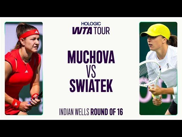 Karolina Muchova vs. Iga Swiatek | 2025 Indian Wells Round Of 16| WTA Match Highlights