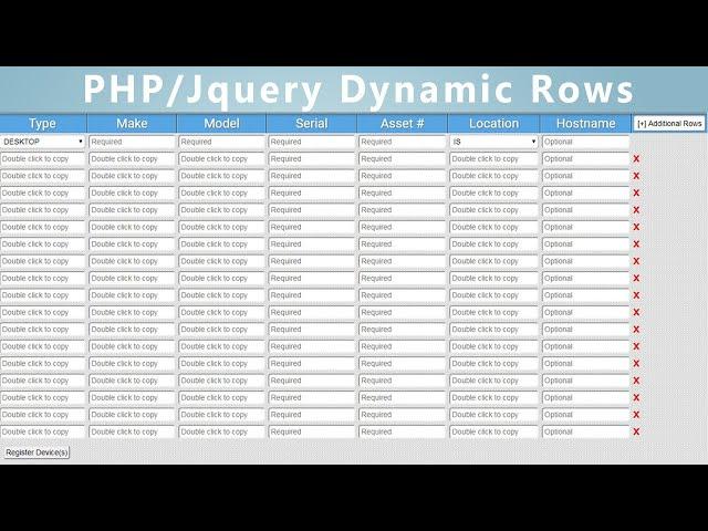 ADD DYNAMIC FIELDS TO FORMS WITH JQUERY AND PHP - PART 1