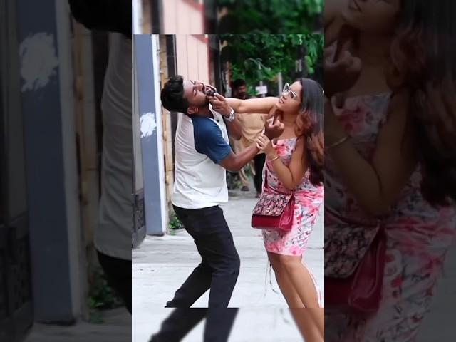 Pulling Cheek Prank On Cute Girl  || Wait For  || Faizu Prank || #shorts #prank #romantic #funny