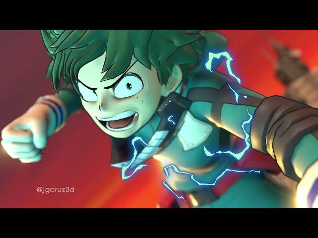 Midoriya Deku Vs Saitama One punch Man  - 3d animation fanmade