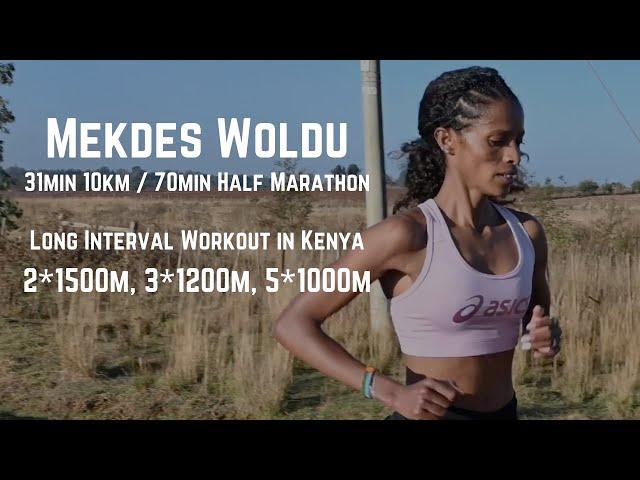 Mekdes Woldu - 10km/Half Marathon Workout in Kenya