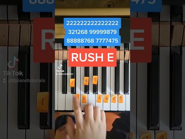 Easiest RUSH E Piano Tutorial Ever!