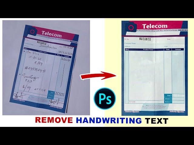 How to Remove Handwritten Text from Receipt in Photoshop