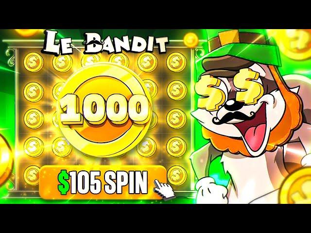 I SPIN INTO A $105 SUPER BONUS ON LE BANDIT!! ($10,000 SUPER BONUS)