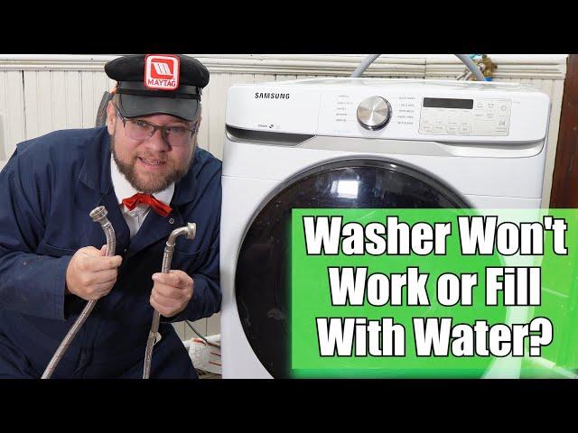 How to Fix a Samsung Washer 4E or 4C Code - Fixing a Washer That Won't Fill with Water