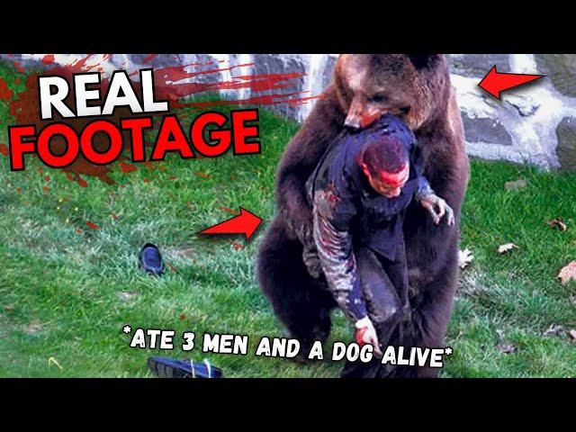 Brown Bear EATS Workers ALIVE For Messing With Her Cubs! Last Seconds Recorded... (Caught On Camera)