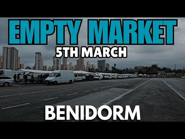 Benidorm - EMPTY Market, Bars & Levante!┃Rain, Cold & Bad Weather