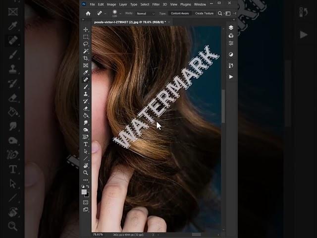 How to Remove Watermark in #Photoshop #shorts