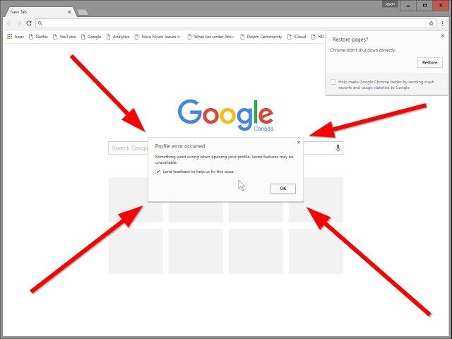 Google Chrome - Profile Error Occurred. Something went wrong when opening your profile.  How To Fix!