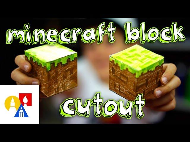 Minecraft Block Cutout (Papercraft Grass Block)