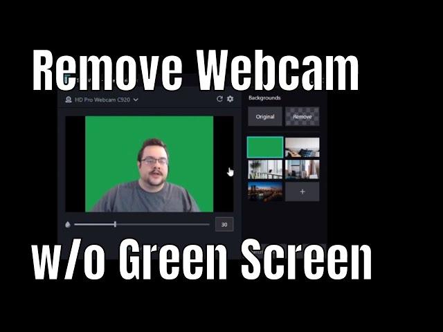 Remove Webcam Backround w/o Green Screen! (VCam and Camtasia)