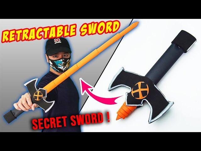 RETRACTABLE SWORD !?! Try to make a secret sword with paper