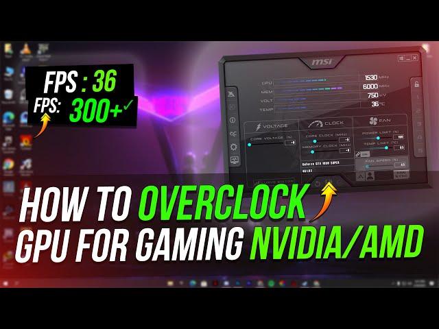 How To Overclock GPU With MSI Afterburner 2021  | Easy MSI Afterburner Tutorial