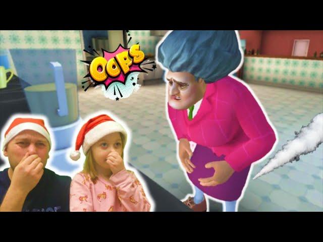 Злая Училка Мисс Ти выпила тухлый коктейль!  Новогодние уровни Scary Teacher! Santa's Little Helper.