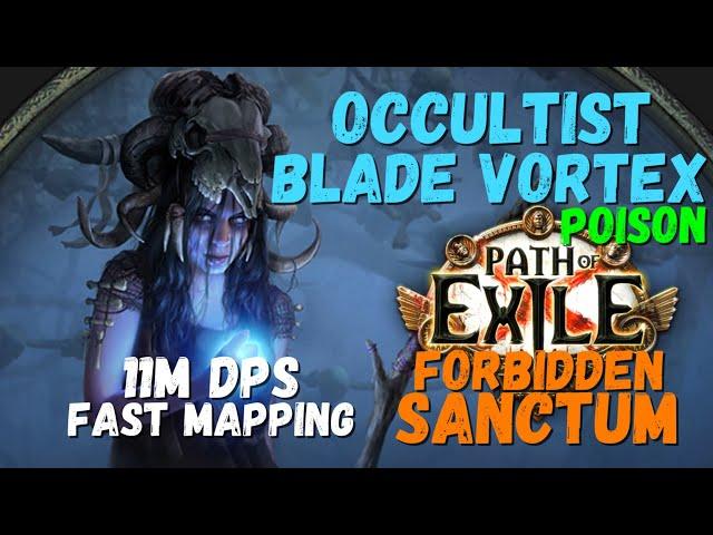 POE 3.20, 3.21 Occultist Blade Vortex Poison, Fast Mapping Build, 11M DPS