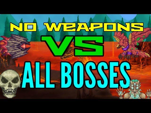 Terraria: NO WEAPONS VS ALL BOSSES Revengeance Mode - Terraria 2017