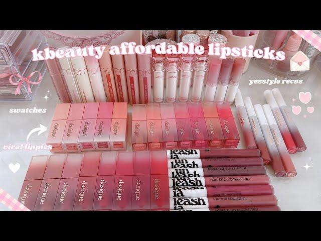 kbeauty affordable lipsticks || swatches, yesstyle recos, viral lippies 