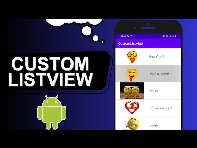 Implement Custom List View Android Studio