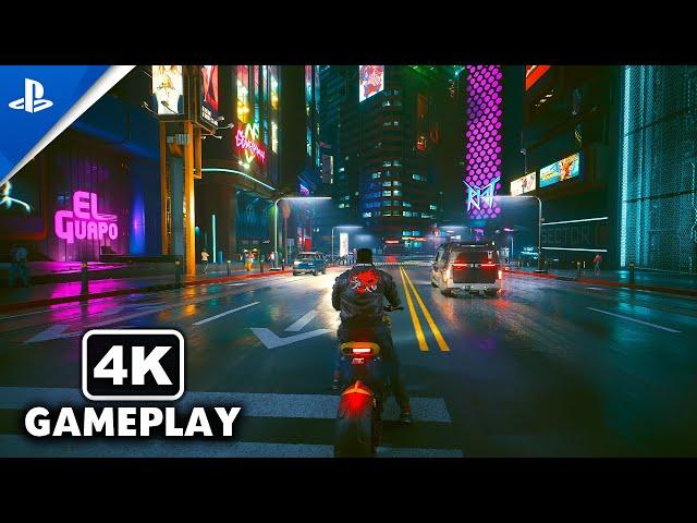 Cyberpunk 2077 PS5 Open World Free Roam Gameplay in 4K 60FPS