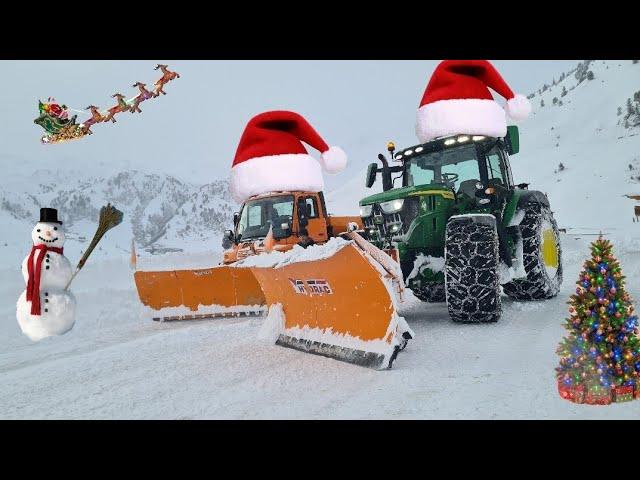 Extreme snow removal on Christmas Eve in the Alps! Merry Christmas!@mr.snowplow3855