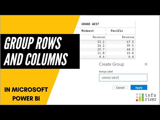 Group rows and columns in Power BI