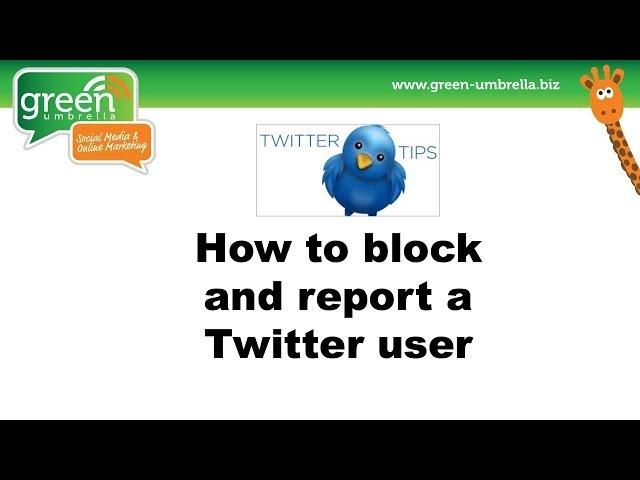 How to block and report a Twitter user