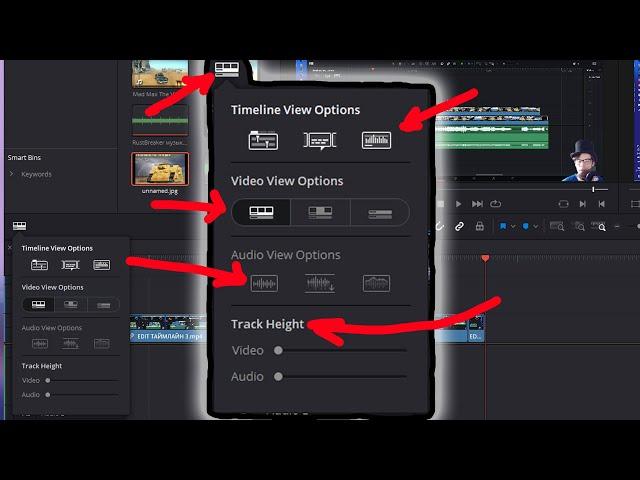 19. Вкладка Edit Управление и настройка вида TimeLine [DaVinci Resolve с нуля]