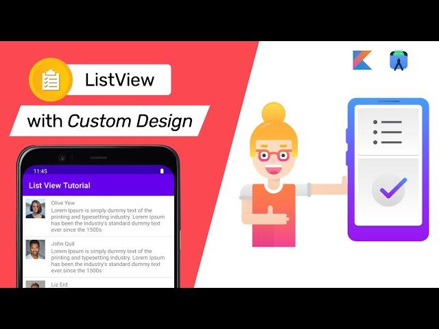 Custom ListView with Image in Android [Kotlin] | Android Studio