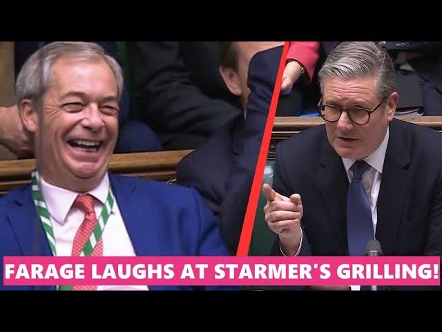 Watch how Reform UK’s MPs burst into laughter when Keir Starmer is grilled in Parliament