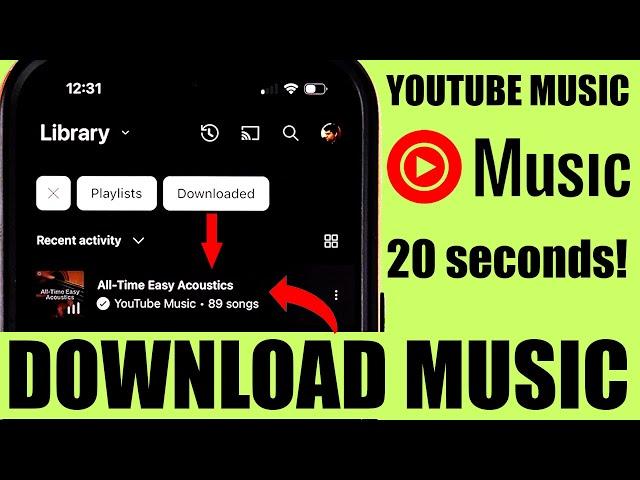 DOWNLOAD MUSIC TO LISTEN OFFLINE WITH YOUTUBE MUSIC