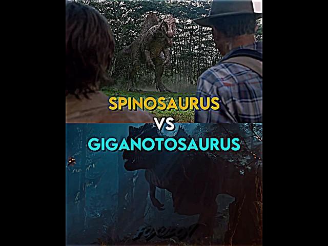 Spinosaurus vs Giganotosaurus #jurassicpark #jurassicworld #battle #edit