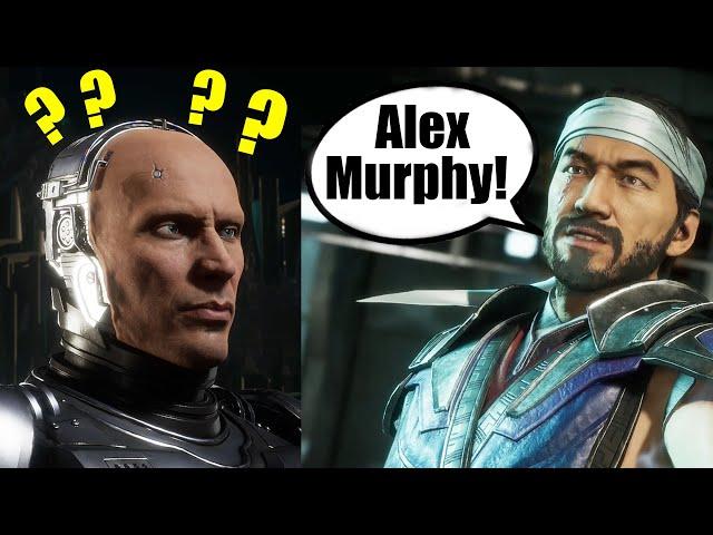 MK11 - Kombatants Know Alex Murphy is Robocop & Make Him Surprised - Mortal Kombat 11