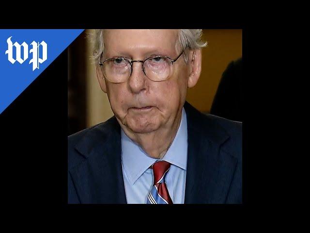 Top Senate Republican Mitch McConnell freezes mid-sentence