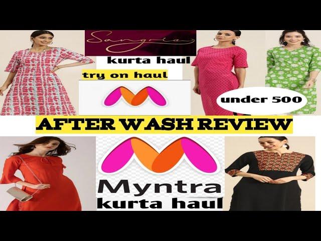 After wash review | Myntra kurti | Sangria | Anouk | libas | One MixTape