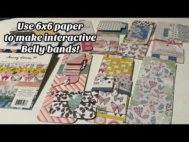 Use up an entire 6x6 paperpad : interactive belly bands for journals