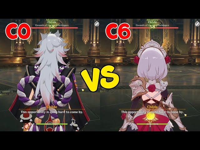 C0 Itto vs C6 Noelle: Redhorn Stonethresher Showcase - Genshin Impact