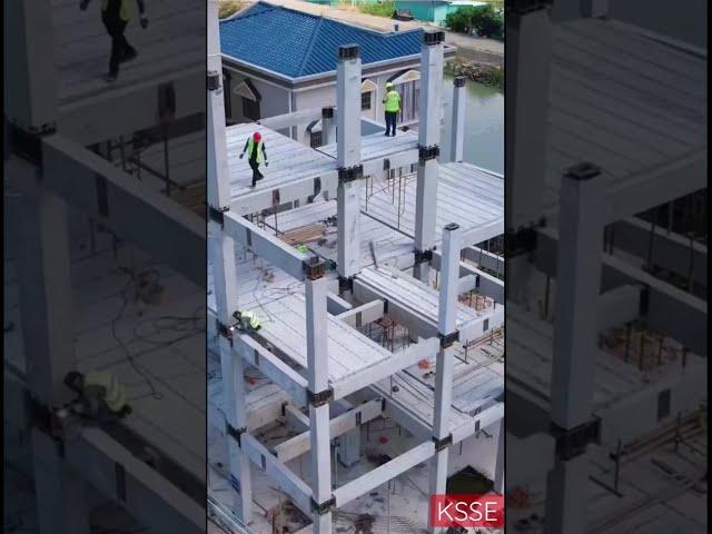 An amazing precast concrete construction a residential building , speed of construction is awesome