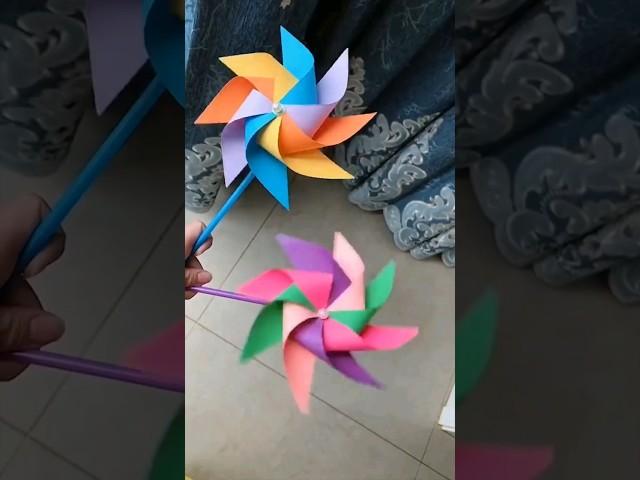 একটু ছোটবেলায় ফিরে যাওয়া যাক  Kids Paper Fan #shorts  #shortvideo  #viral #craft @techandtips86 ​