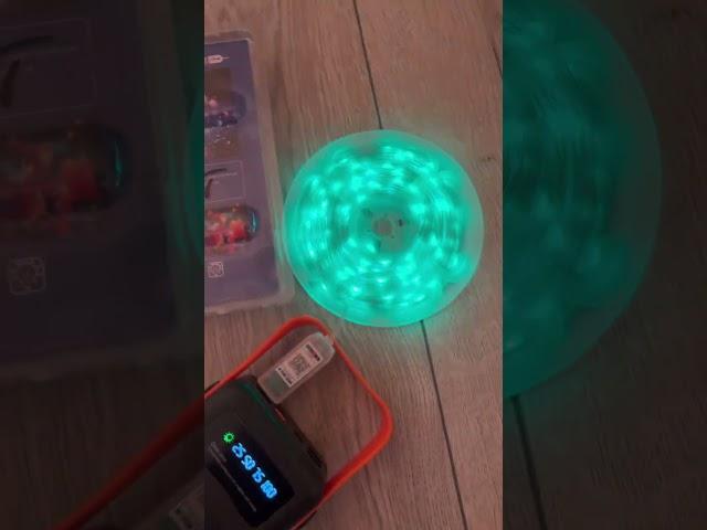 Светодиодная 100 LED лента Rgb 5050 10м 5v usb с пультом от power bank с мобильным приложением