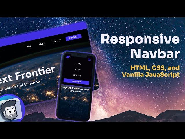 Responsive Navbar HTML, CSS, and JavaScript